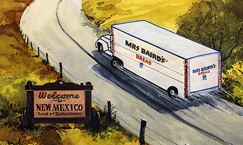 New Mexico Mrs Baird's truck promotional artwork