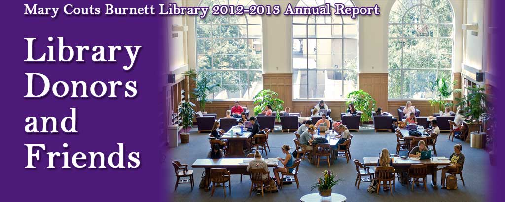 Library Donors and Friends | MCB Library 2012-2013 Annual Report