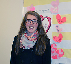 Emily Ricks, first-place winner of the I Love the TCU Library contest.