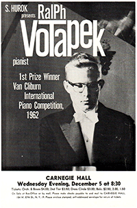 Ralph Votapek Carnegie Hall flyer.